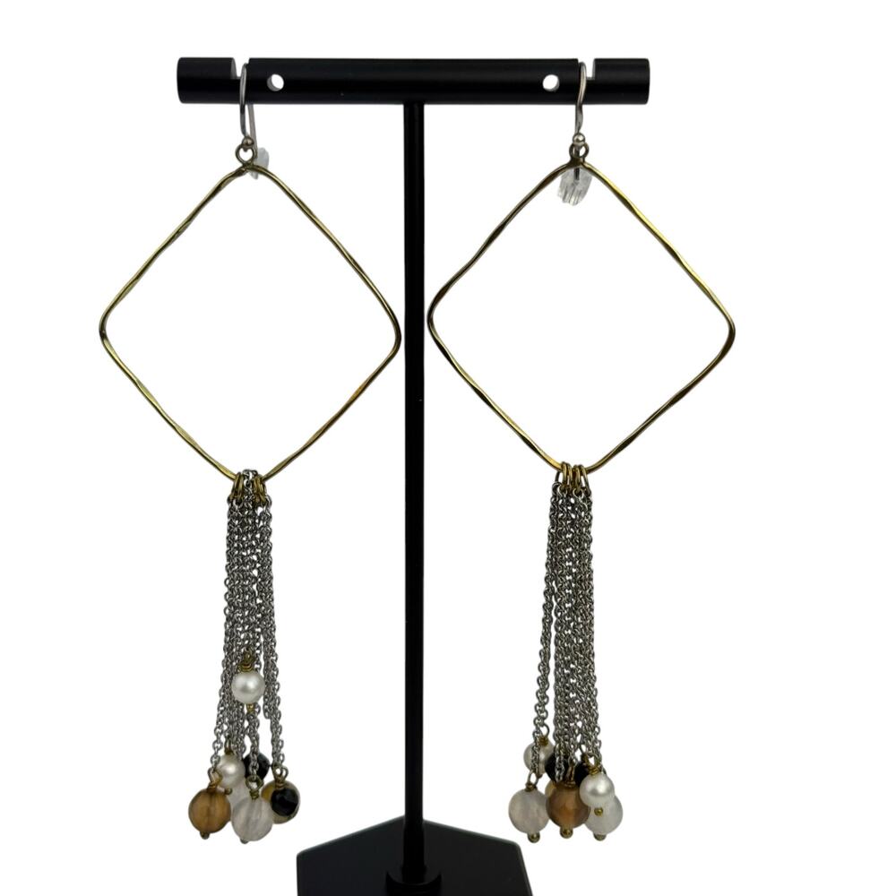 New Willow House Jewelry by Sara Blaine Zara Beaded Fringe Dangle Earrings